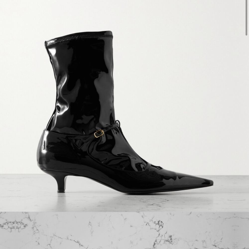 The Row patent leather boots, 37